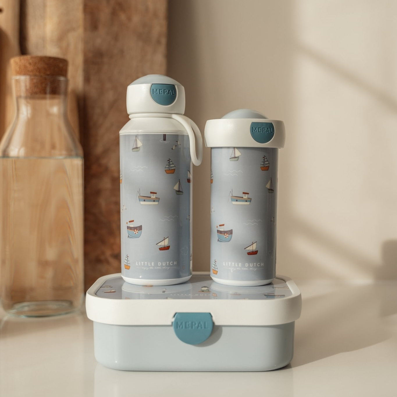 Little Dutch Pietų dėžutės ir gertuvės rinkinys „Sailors Bay“ - Uogų kopos