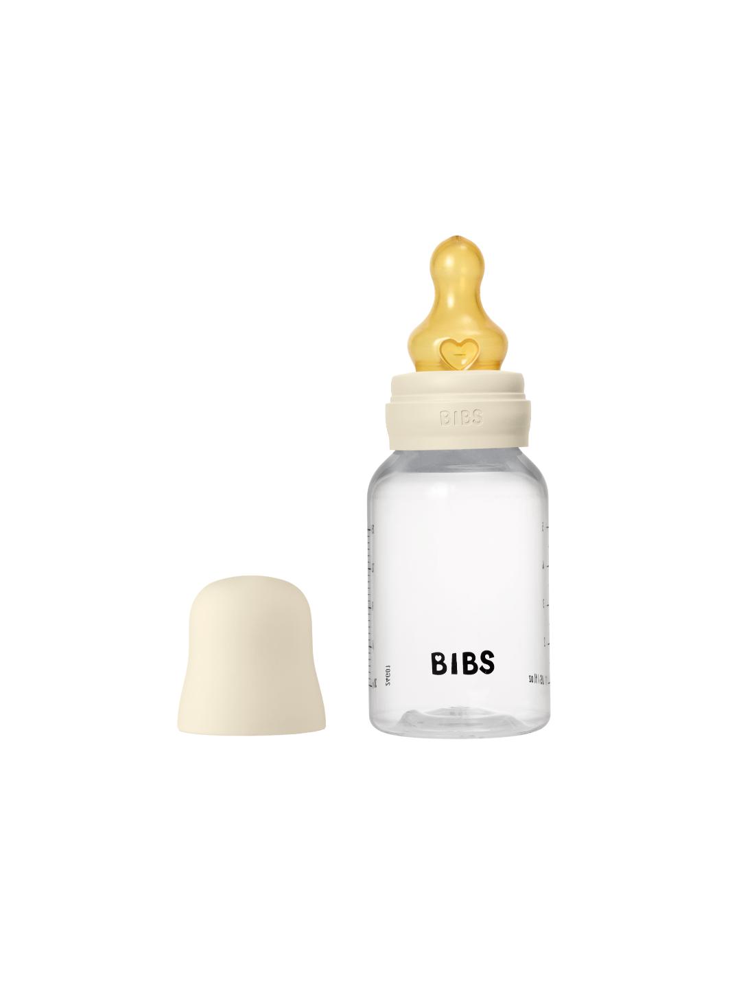 BIBS Plastikinis kūdikio buteliukas, pilnas komplektas 150ml - Ivory - Uogų kopos