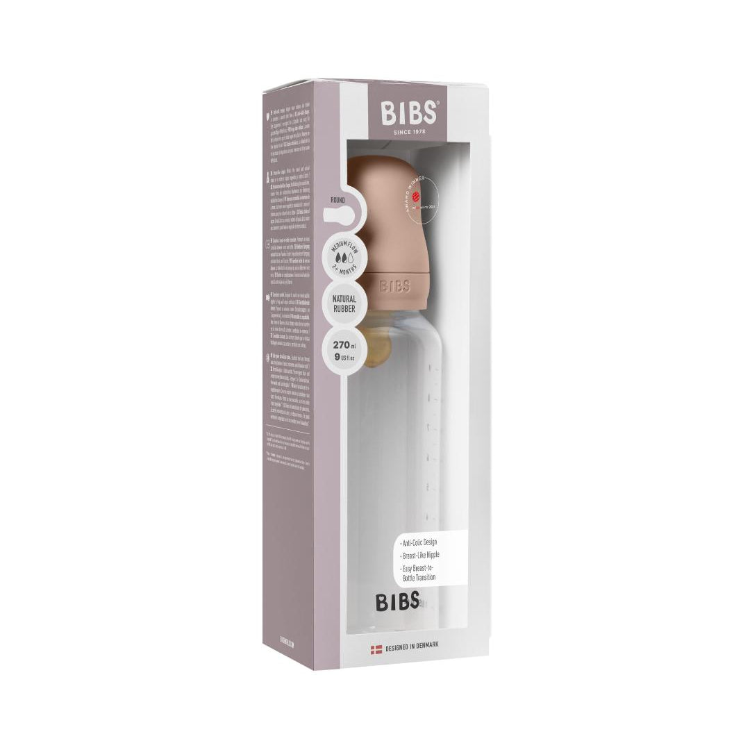 BIBS Plastikinis kūdikio buteliukas, pilnas komplektas 150ml - Ivory - Uogų kopos