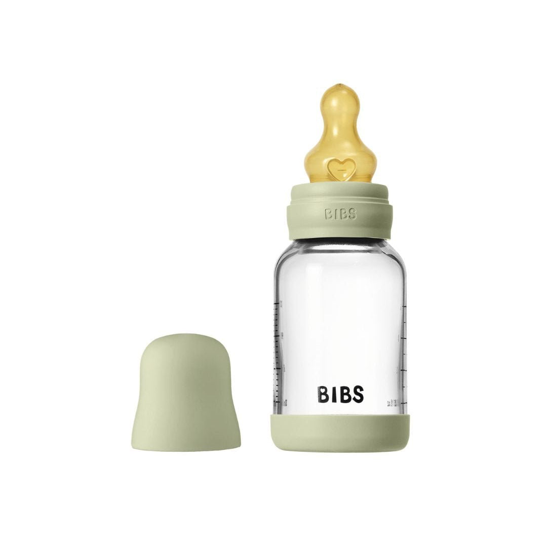 BIBS Plastikinis kūdikio buteliukas, pilnas komplektas 150ml - Sage - Uogų kopos