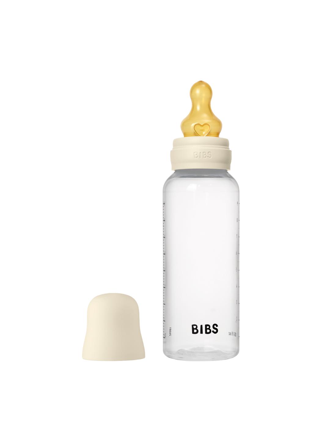 BIBS Plastikinis kūdikio buteliukas, pilnas komplektas 270ml - Ivory - Uogų kopos