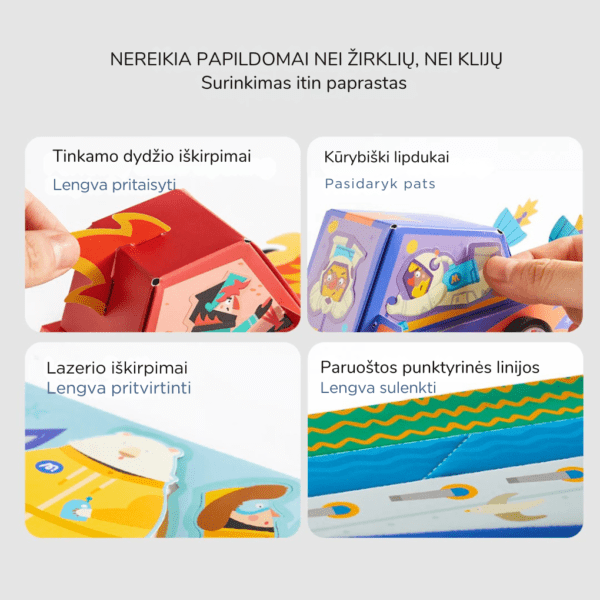 Mideer Popieriaus rankdarbių rinkinys – Vėjo malūnėliai - Uogų kopos