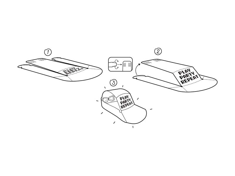 PartyDeco Popierinės kepurėlės „Gamer“ - Uogų kopos
