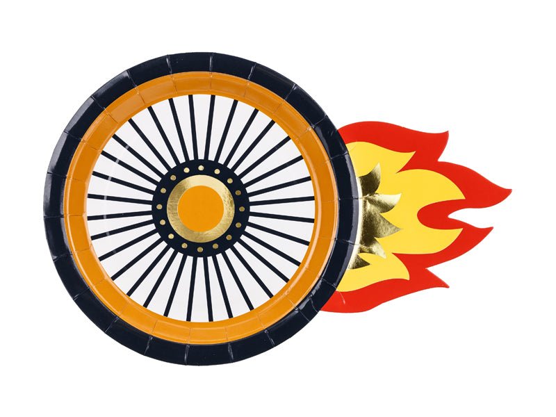 PartyDeco Popierinės lėkštutės „Ratas“, 26,5 x 18 cm - Uogų kopos