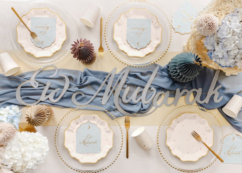 PartyDeco Popierinės lėkštutės „Žvaigždės“, 21 cm, 6 vnt. - Uogų kopos