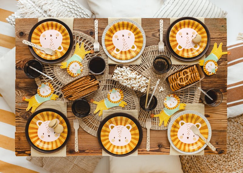 PartyDeco Popierinės servetėlės „Liūtas Leo“, 16 x 10 cm - Uogų kopos