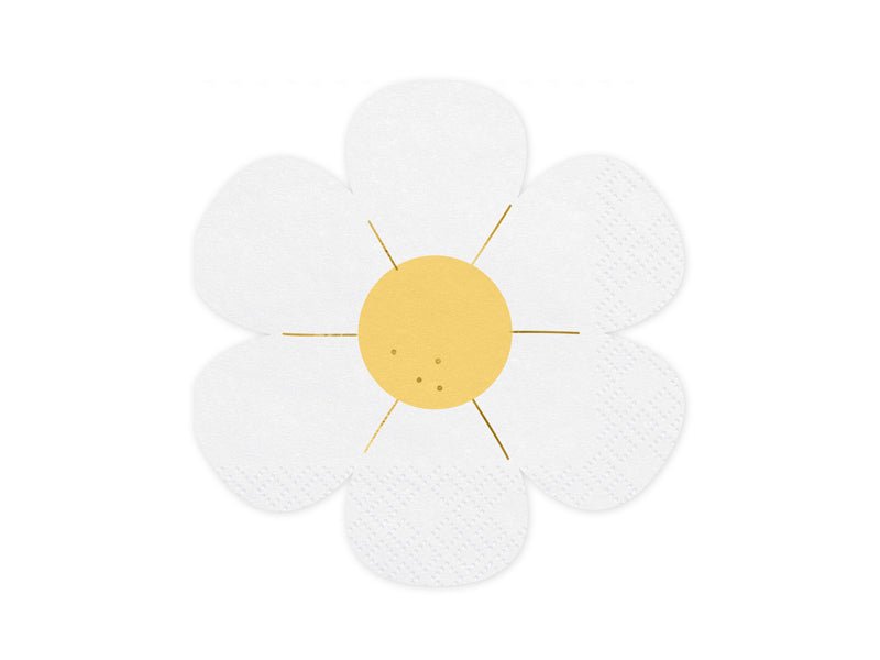 PartyDeco Popierinės servetėlės „Ramunėlė“, 16 x 16,5 cm - Uogų kopos