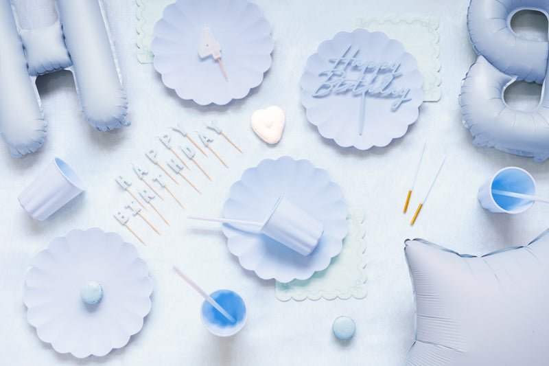 PartyDeco Popierinės servetėlės su raukiniais, šviesiai mėlynos, 33 x 33 cm - Uogų kopos