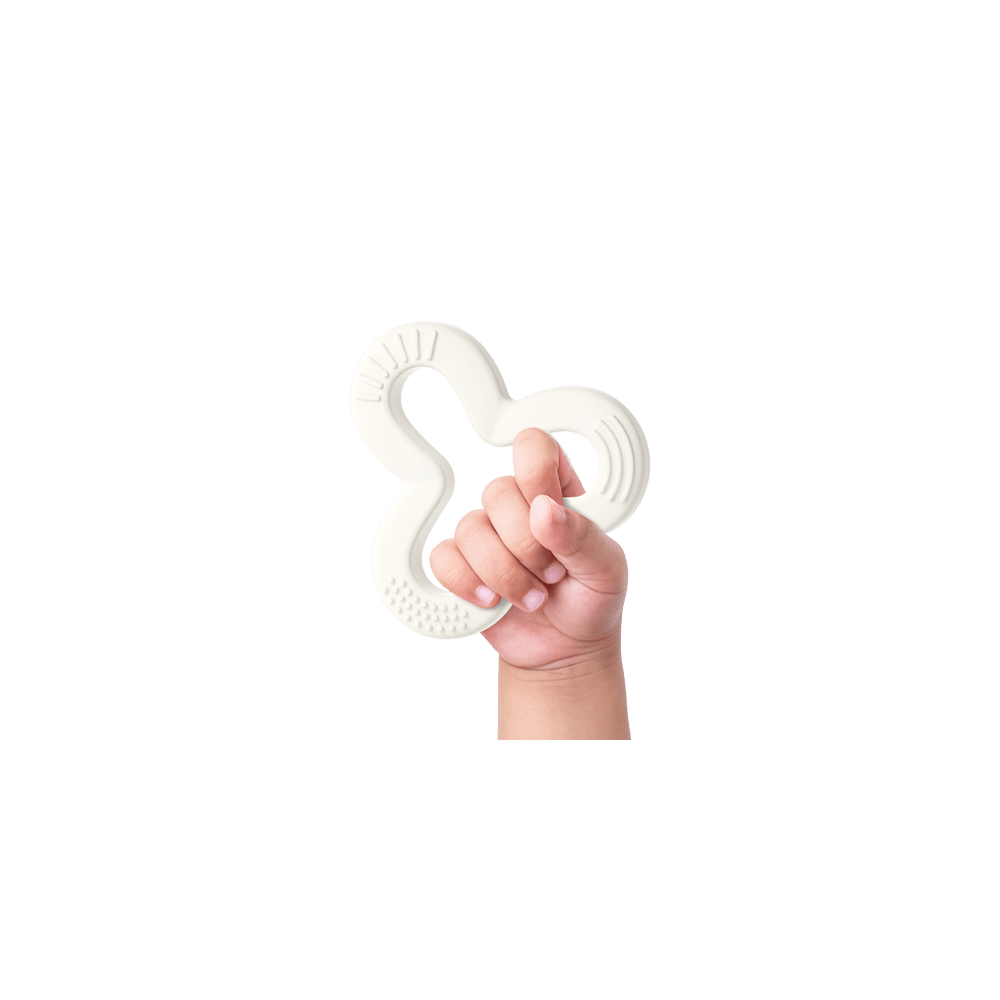 HEORSHE Shamrock silikoninis kramtukas 2vnt. - Balta+Pilka - Uogų kopos