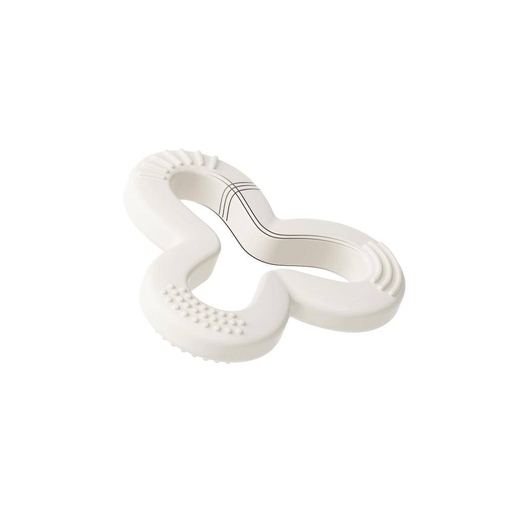 HEORSHE Shamrock silikoninis kramtukas 2vnt. - Balta+Pilka - Uogų kopos