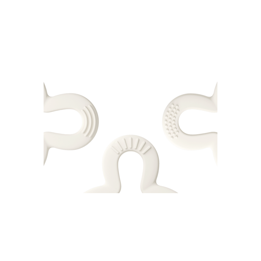 HEORSHE Shamrock Silikoninis kramtukas. 2vnt. - Balta+Rožinė - Uogų kopos