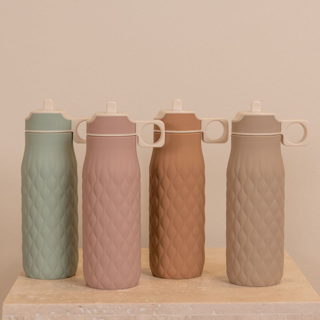 Nuuroo Silikoninė gertuvė "Nima" 400ml - Woodrose - Uogų kopos