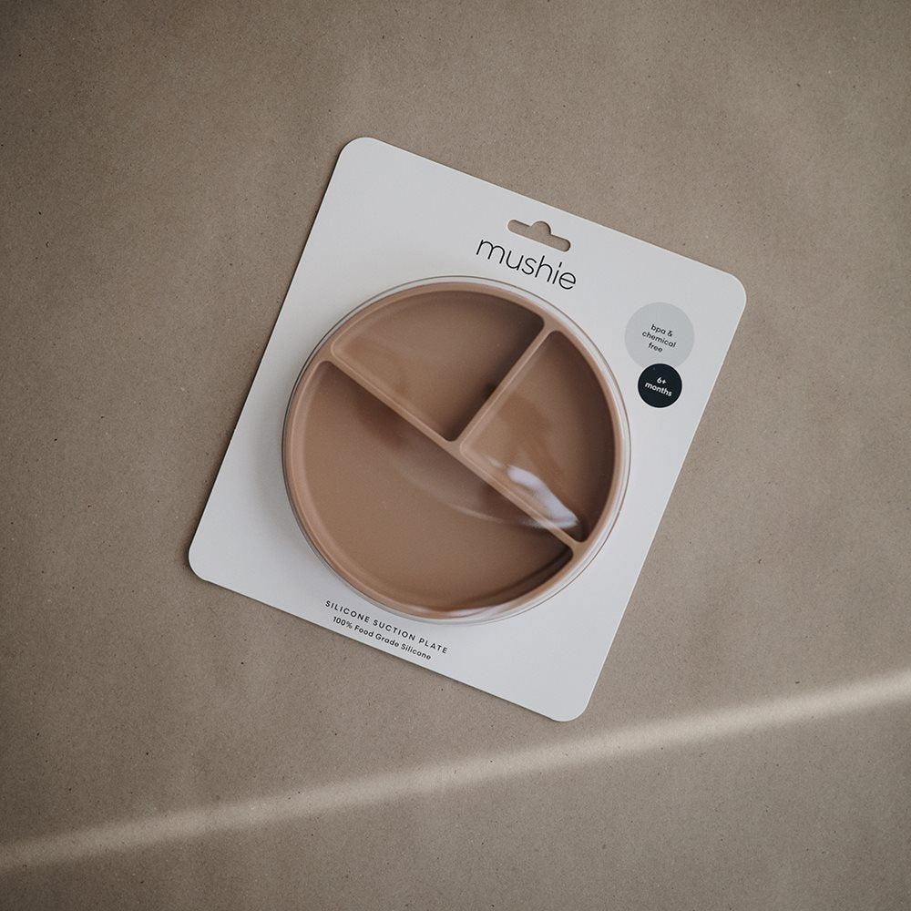 Mushie Silikoninė lėkštė su siurbtuku - Geltona - Uogų kopos