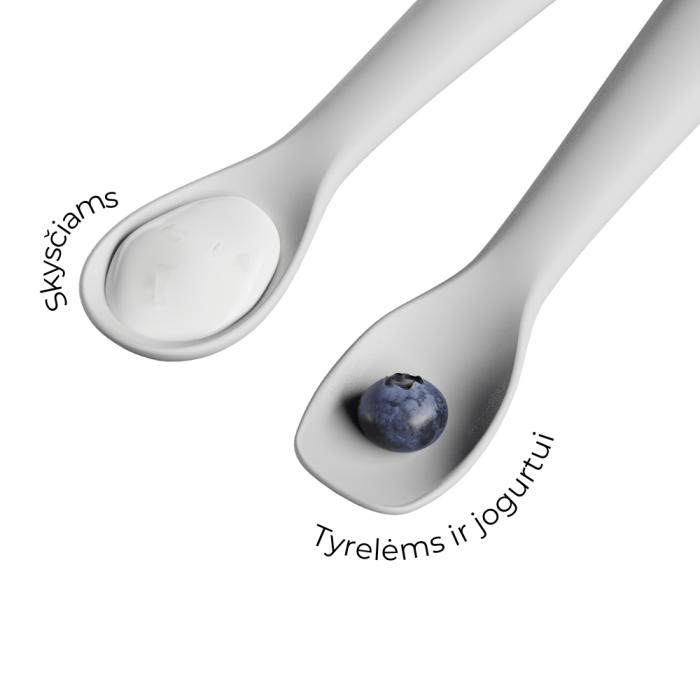 HEORSHE Silikoniniai įrankiai vaikams - Balta - Uogų kopos