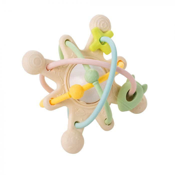 NATTOU Silikoninis barškutis „Galaktika" - Žalia - Uogų kopos