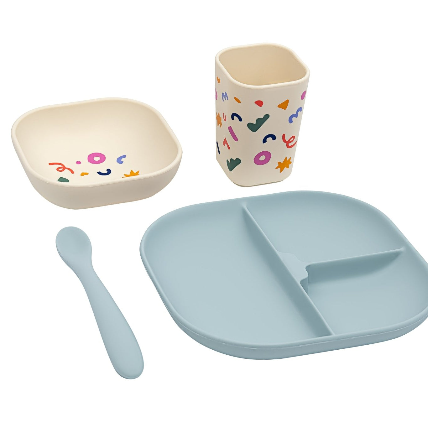 The Cotton Cloud Silikoninis indų rinkinys - Cobalt - Uogų kopos