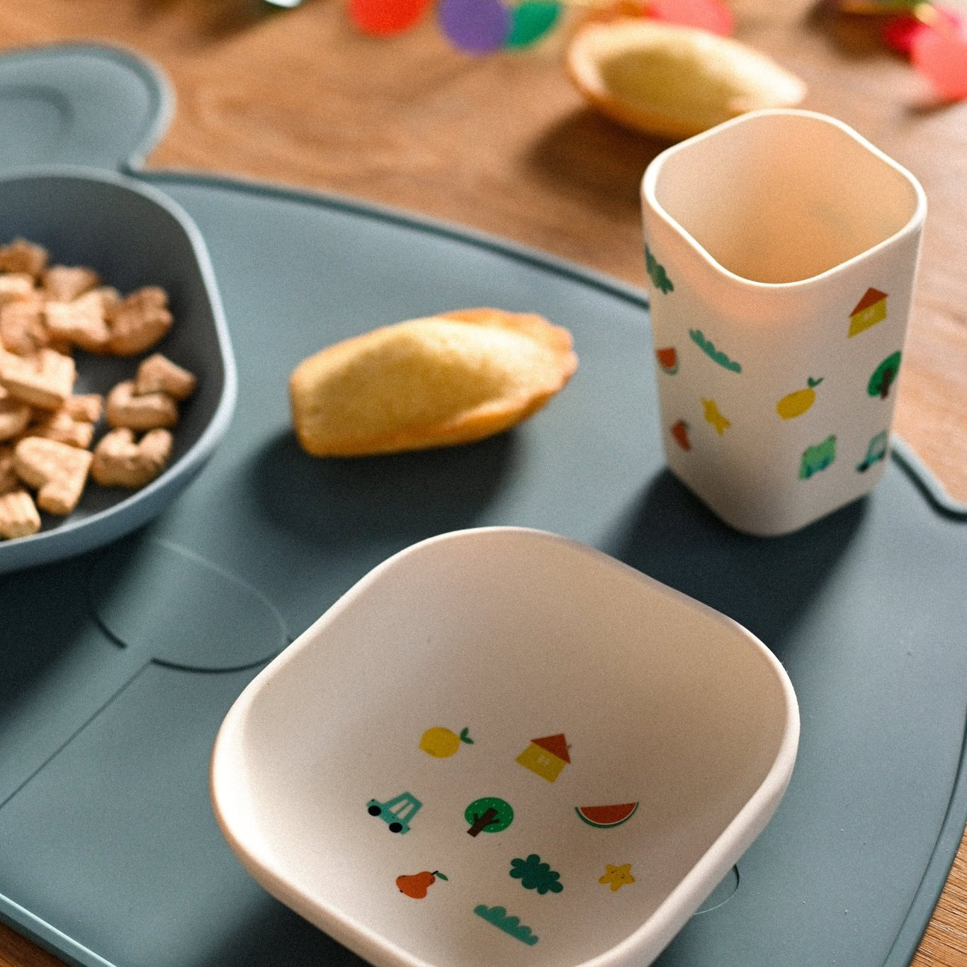 The Cotton Cloud Silikoninis indų rinkinys - Tangerine - Uogų kopos