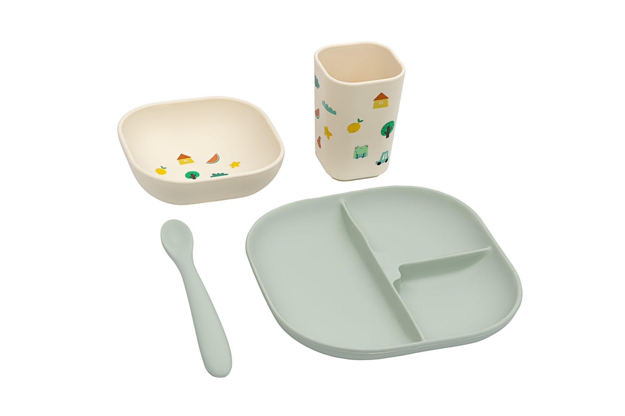 The Cotton Cloud Silikoninis indų rinkinys - Wasabi - Uogų kopos