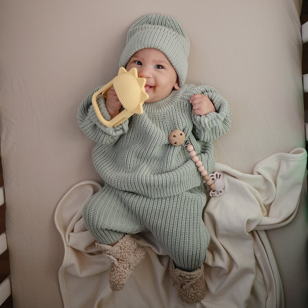 Mushie Silikoninis kramtukas Saulytė - Geltona - Uogų kopos