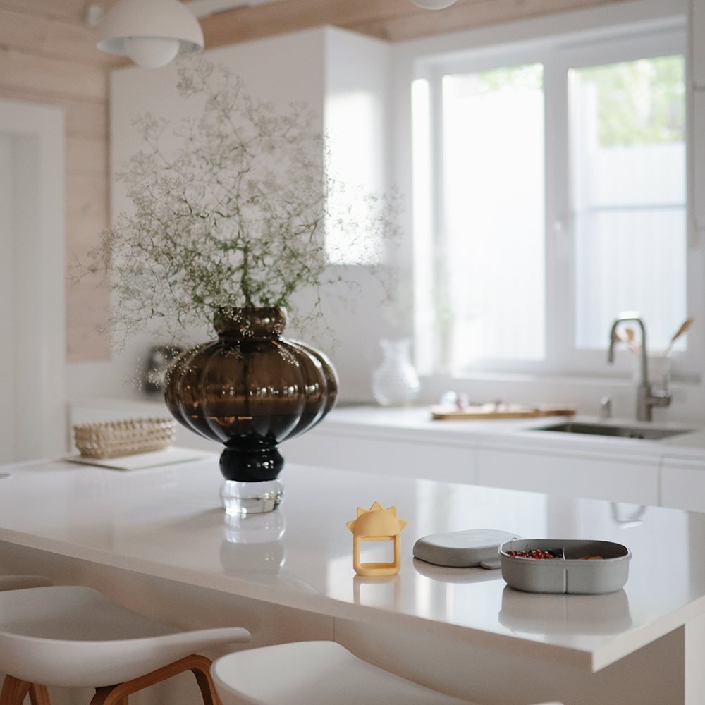 Mushie Silikoninis kramtukas Saulytė - Geltona - Uogų kopos