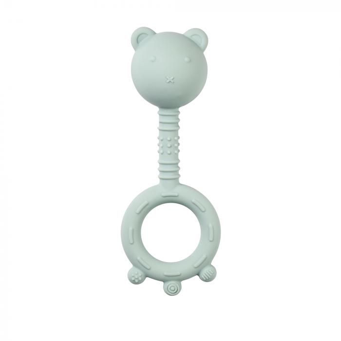 NATTOU Silikoninis kramtukas/barškutis „Meškutis“ - Mėlyna - Uogų kopos