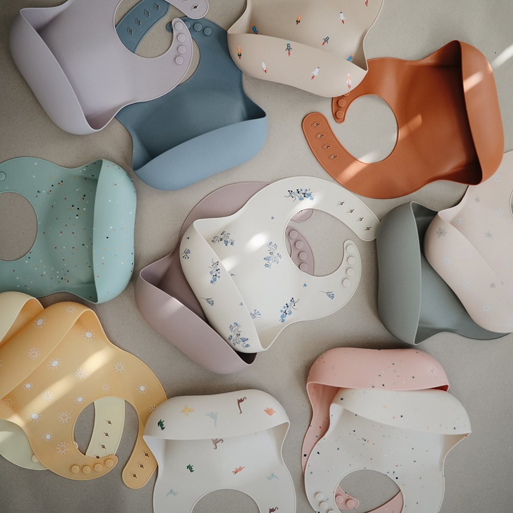 Mushie Silikoninis seilinukas - Geltona - Uogų kopos