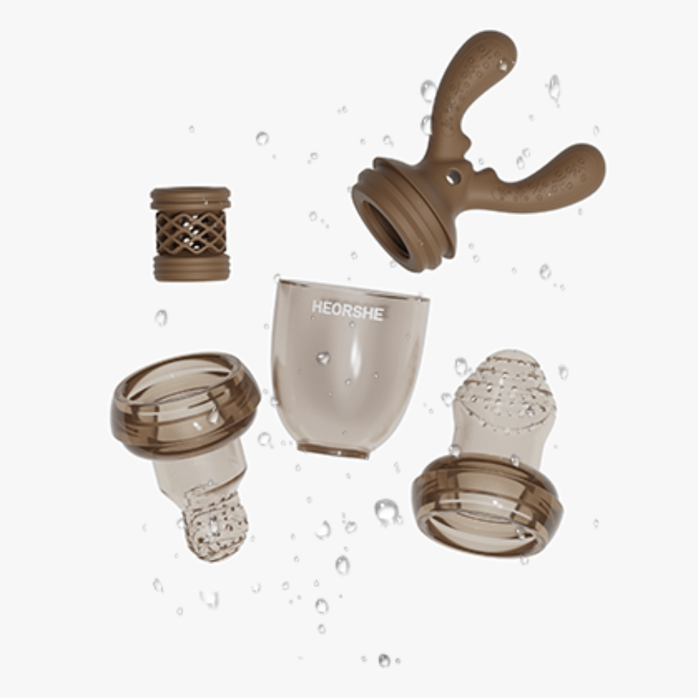 HEORSHE Silikoninis šviežio maisto maitintuvas kūdikiams - Balta - Uogų kopos