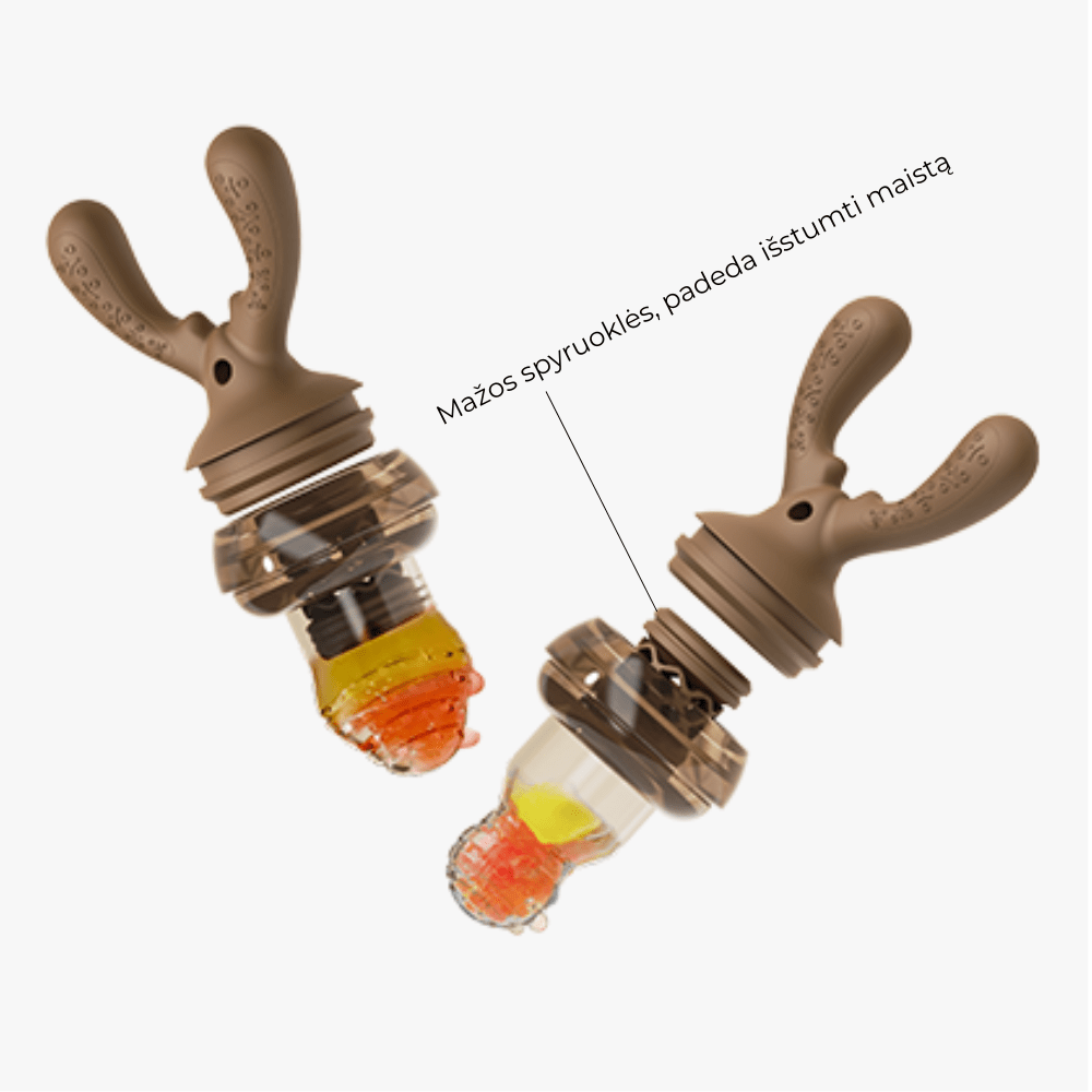 HEORSHE Silikoninis šviežio maisto maitintuvas kūdikiams - Balta - Uogų kopos