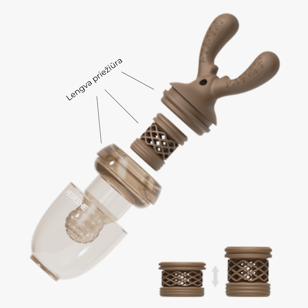 HEORSHE Silikoninis šviežio maisto maitintuvas kūdikiams - Rožinė - Uogų kopos