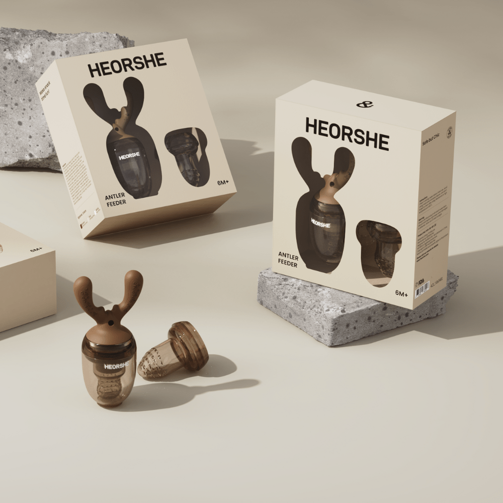 HEORSHE Silikoninis šviežio maisto maitintuvas kūdikiams - Rožinė - Uogų kopos