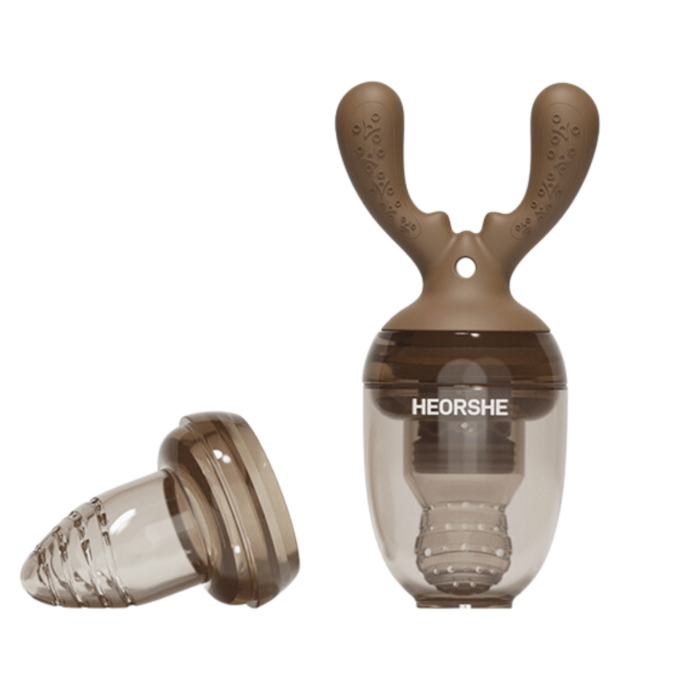 HEORSHE Silikoninis šviežio maisto maitintuvas kūdikiams - Ruda - Uogų kopos