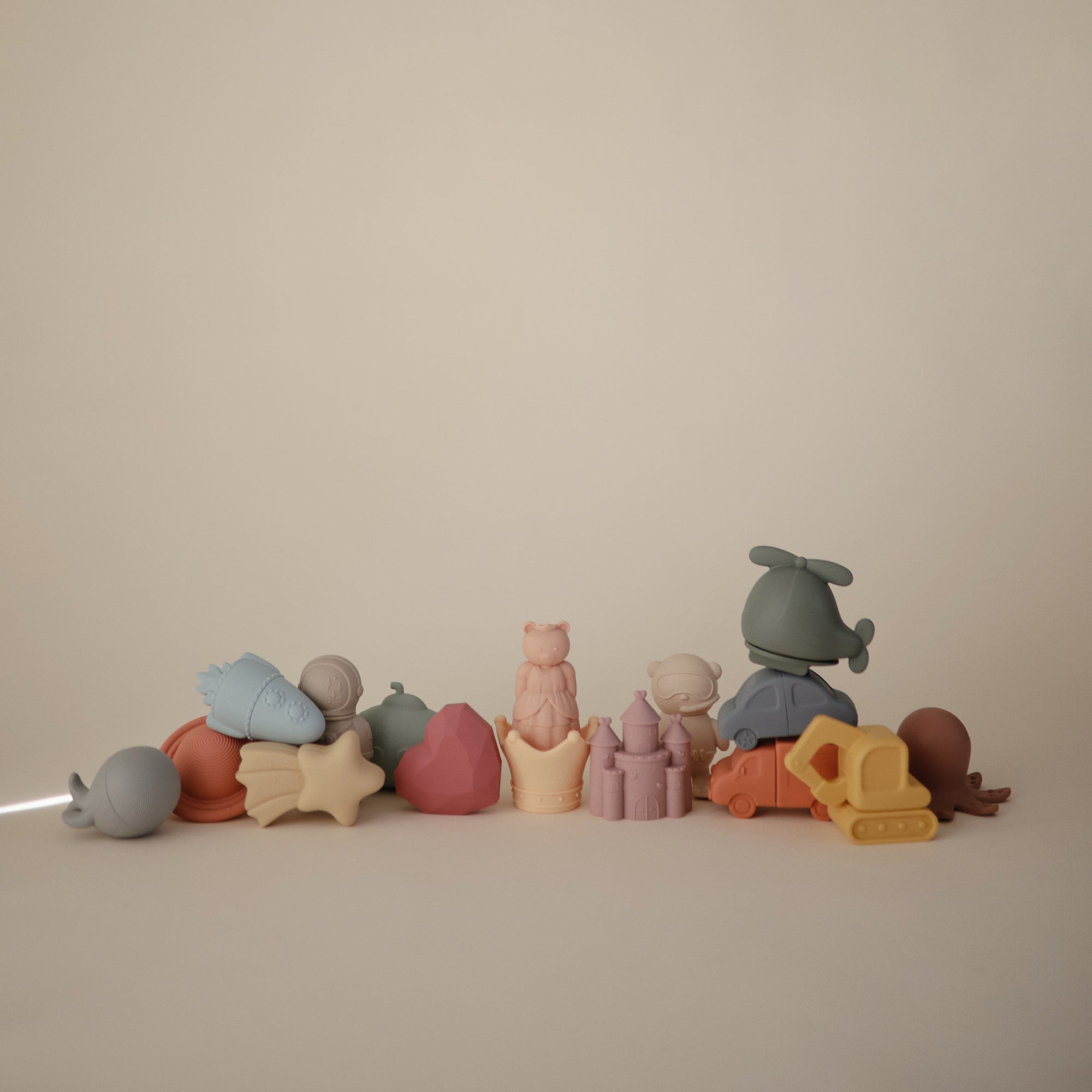 Mushie Silikoninis vonios žaislų rinkinys - Princesė - Uogų kopos