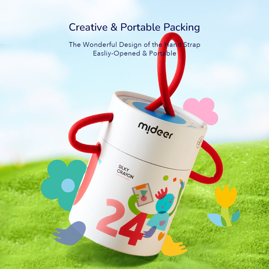 Mideer Šilkinės kreidelės - 12 Spalvų - Uogų kopos