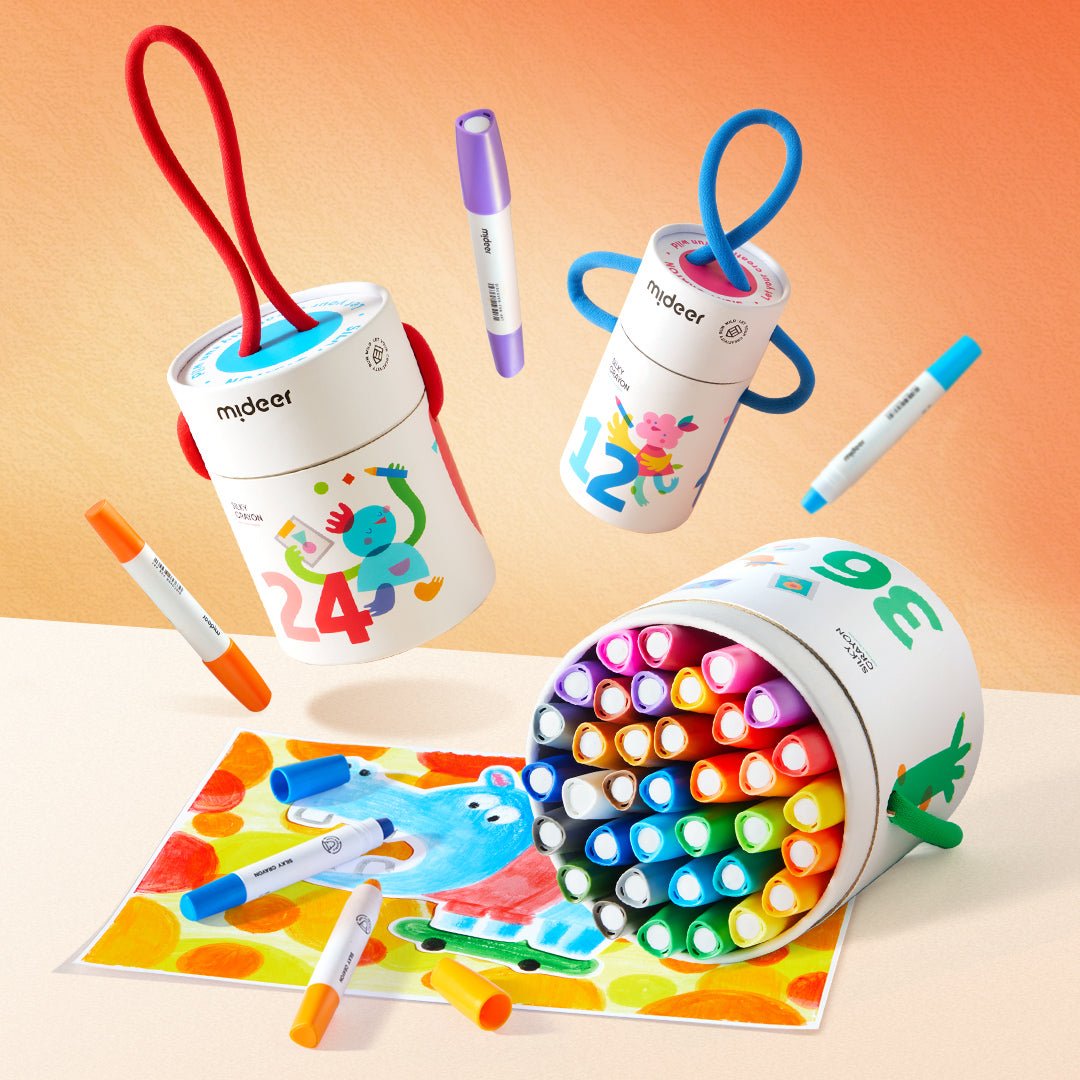 Mideer Šilkinės kreidelės - 8 spalvos - Uogų kopos