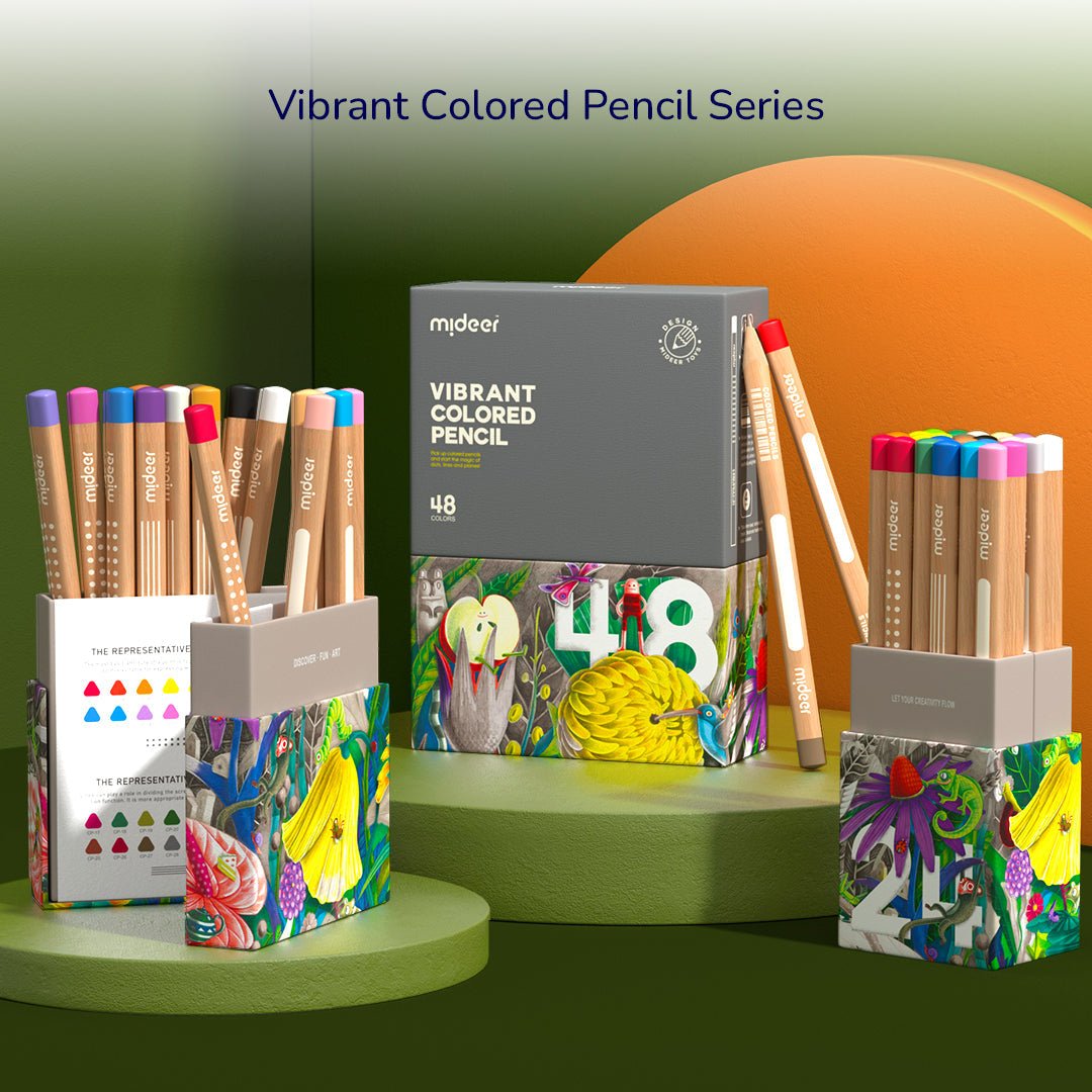 Mideer Spalvoti pieštukai - 36 spalvos - Uogų kopos
