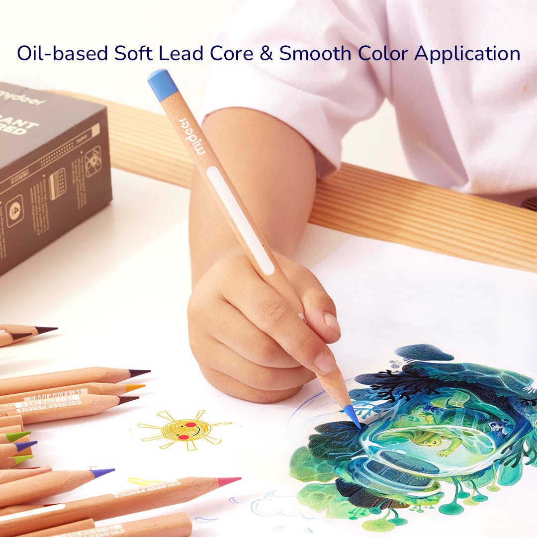 Mideer Spalvoti pieštukai - 36 spalvos - Uogų kopos