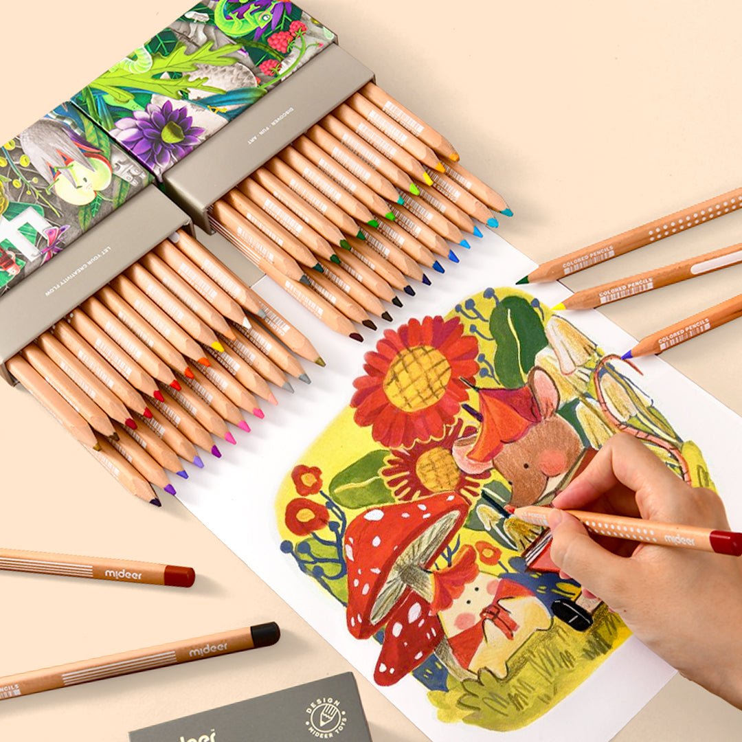 Mideer Spalvoti pieštukai - 36 spalvos - Uogų kopos