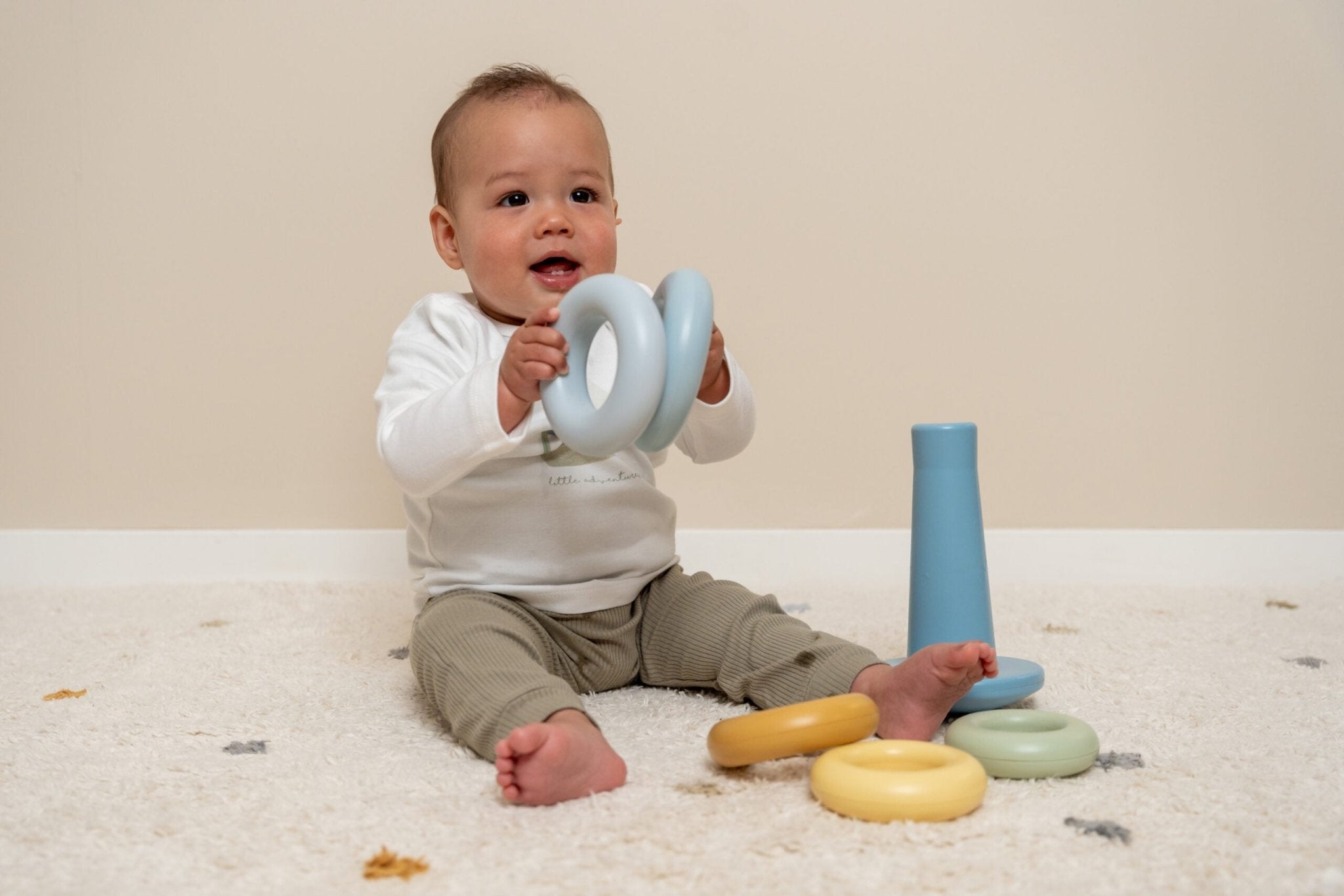 Little Dutch Statymo žiedai - Mėlyna - Uogų kopos