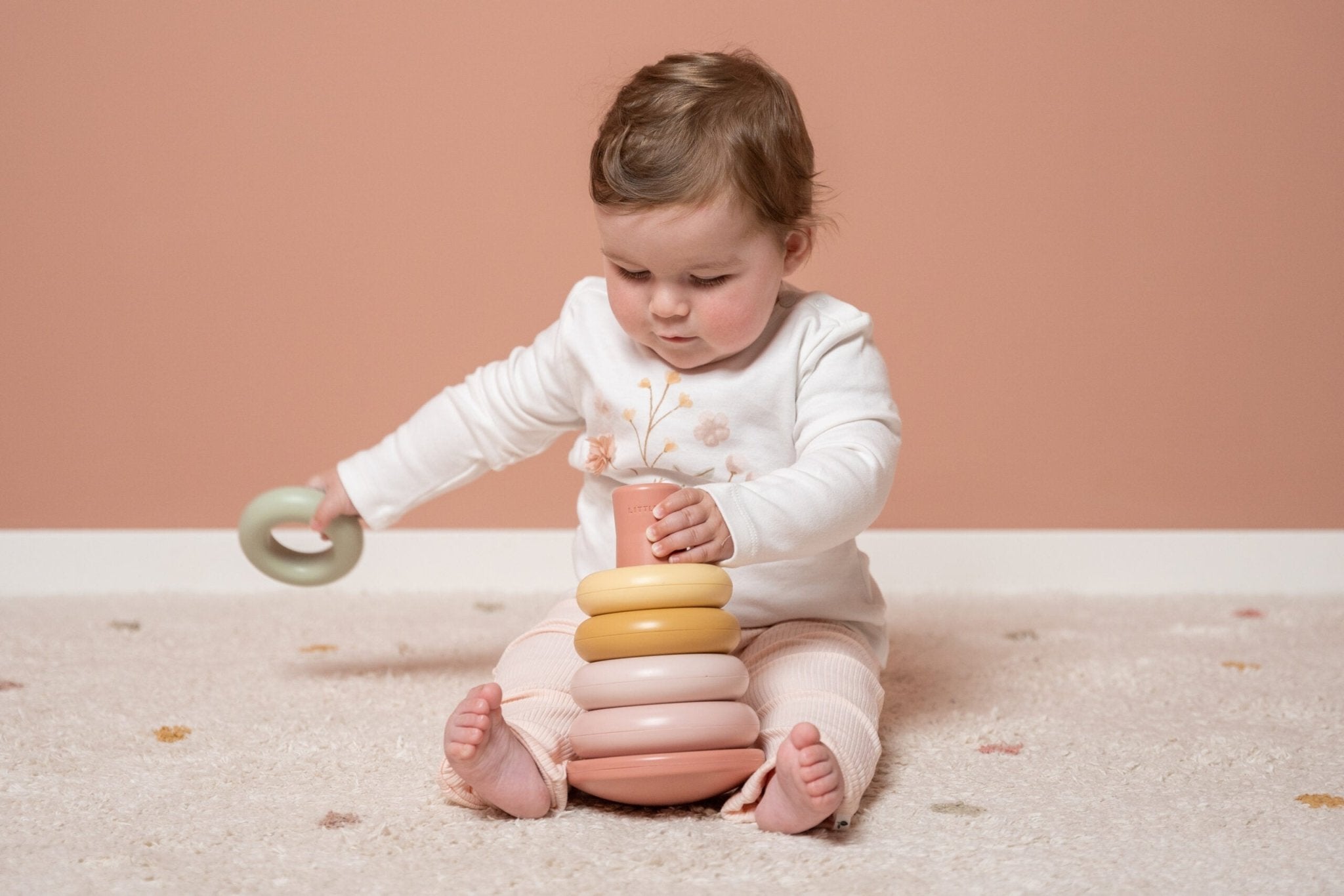 Little Dutch Statymo žiedai - Rožinė - Uogų kopos