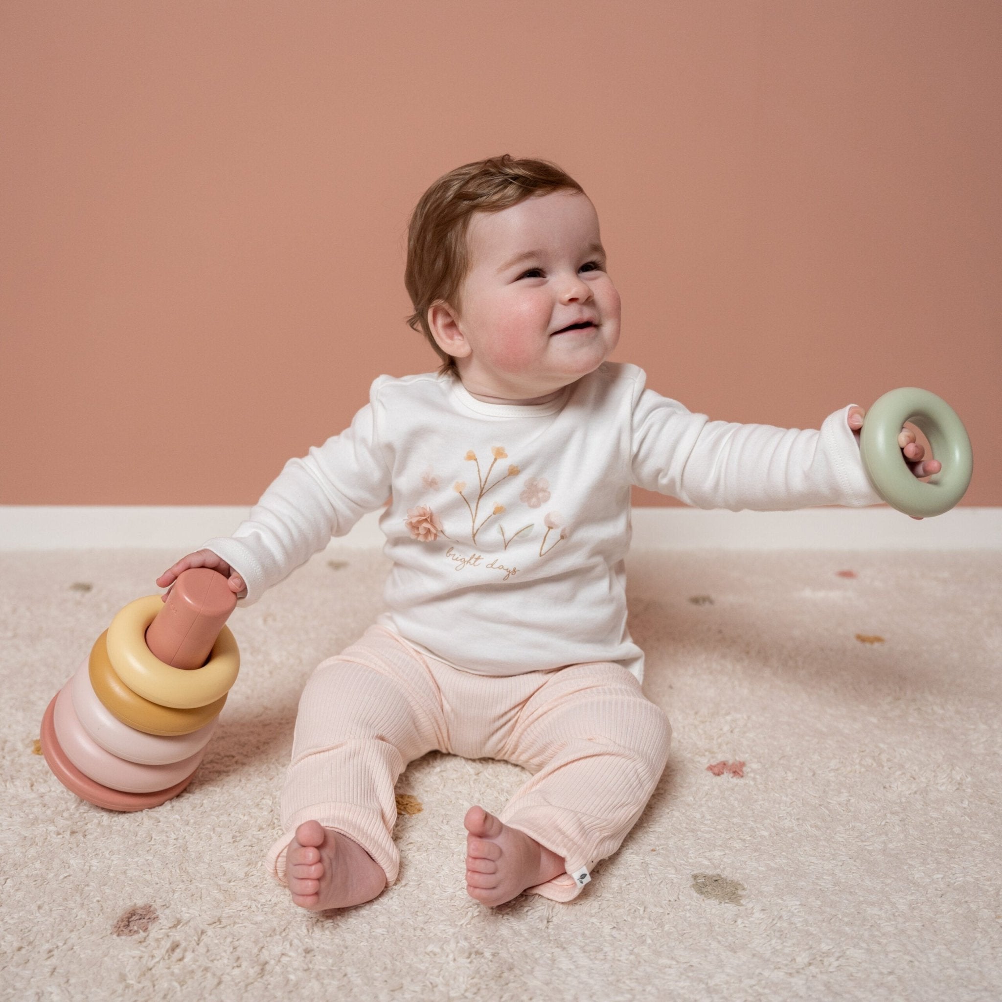 Little Dutch Statymo žiedai - Rožinė - Uogų kopos