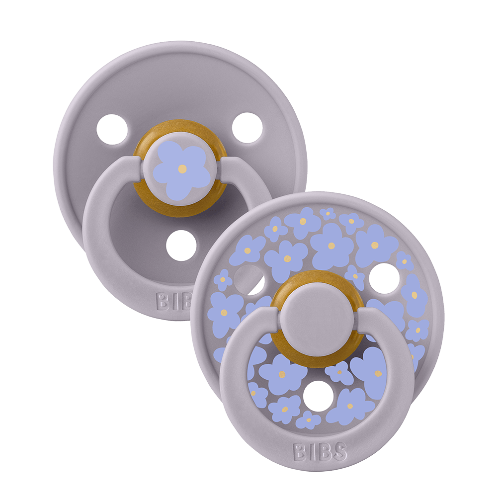 BIBS Studio apvalūs čiulptukai 2vnt. - Jasmine Fossil Grey Mix - Uogų kopos