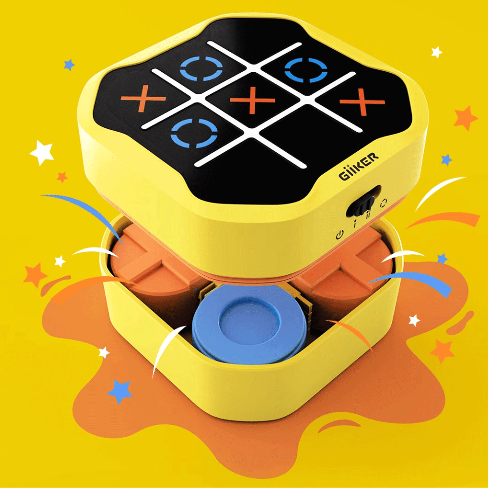 Giiker Tic - Tac - Toe interaktyvi konsolė - Geltona - Uogų kopos