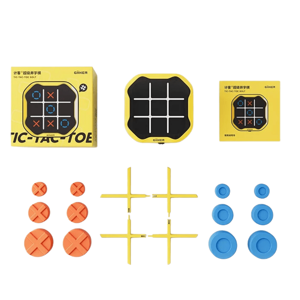 Giiker Tic - Tac - Toe interaktyvi konsolė - Geltona - Uogų kopos