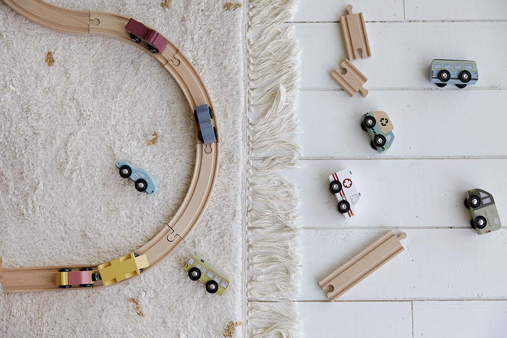 Little Dutch Transporto priemonių rinkinys - Geležinkelio priedas - Uogų kopos