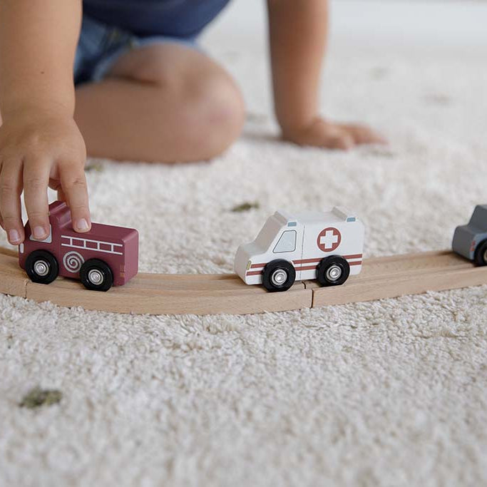 Little Dutch Transporto priemonių rinkinys - Geležinkelio priedas - Uogų kopos