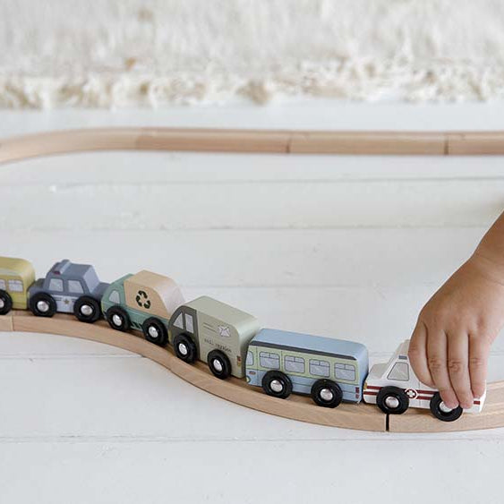 Little Dutch Transporto priemonių rinkinys - Geležinkelio priedas - Uogų kopos