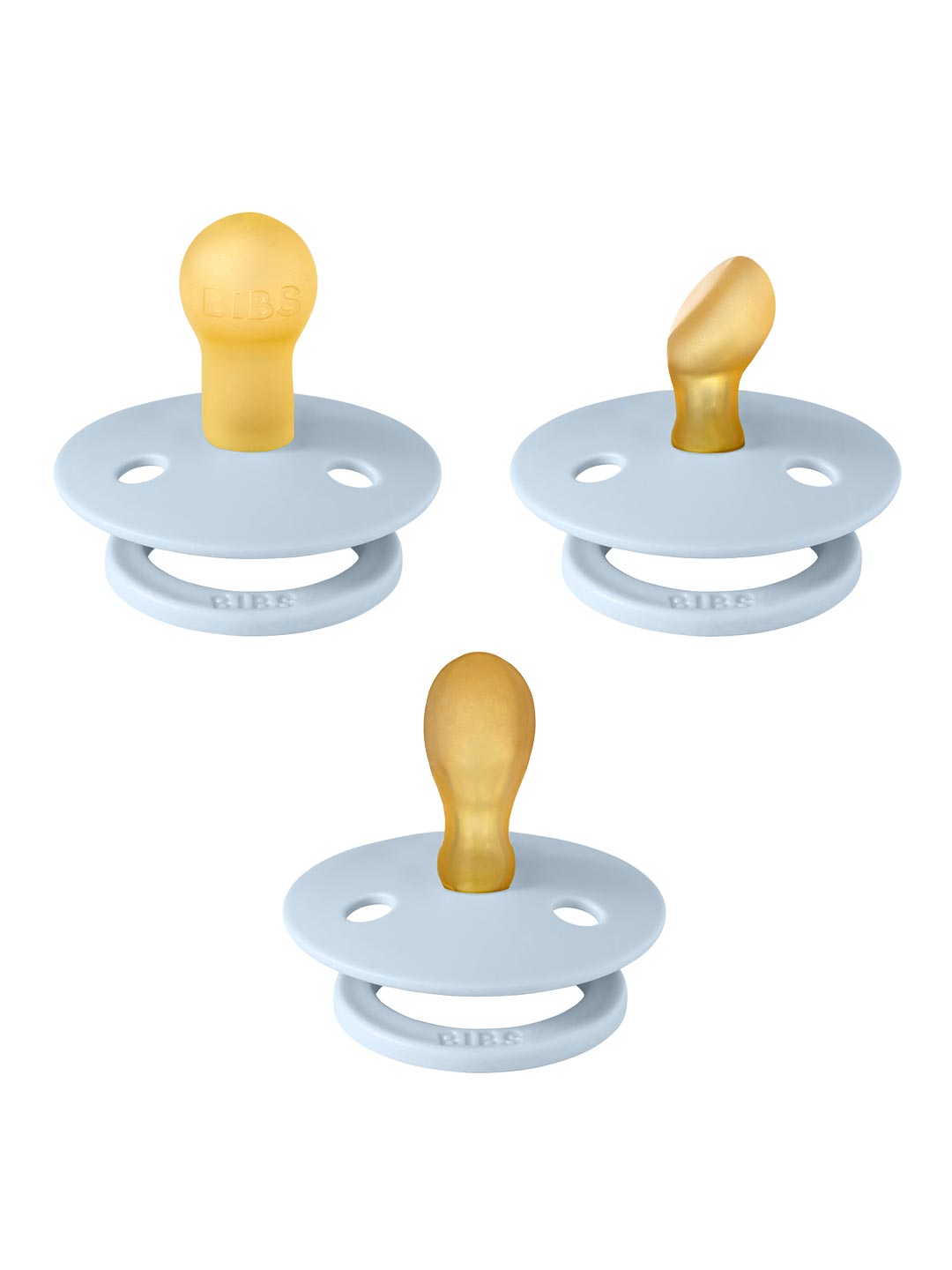 BIBS Try - It pirmieji kūdikio čiulptukai 3vnt. - Baby Blue - Uogų kopos