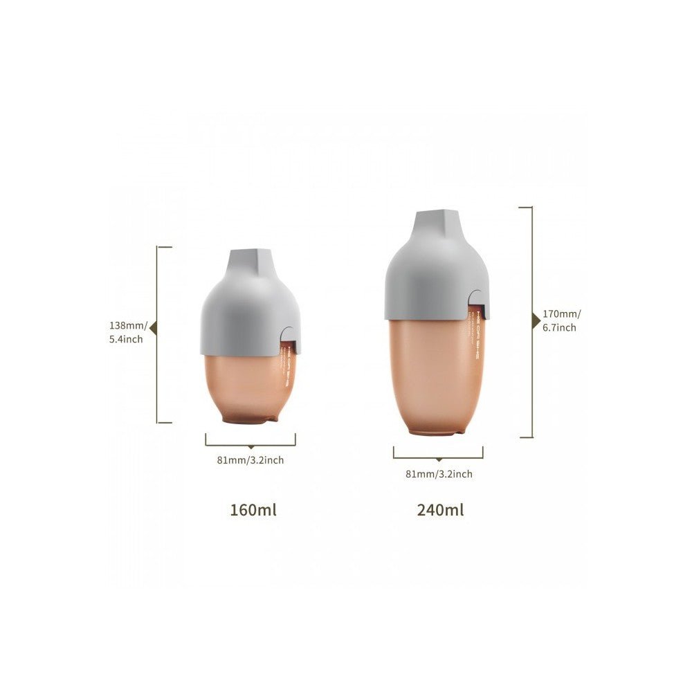 HEORSHE Ultra Wide Neck buteliukas 240ml., 6+ mėn. - Pilka - Uogų kopos