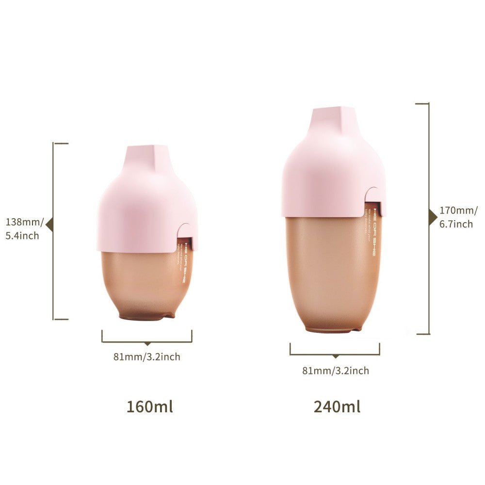 HEORSHE Ultra Wide Neck buteliukas 240ml., 6+ mėn. - Rožinė - Uogų kopos