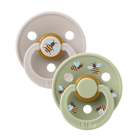 BIBS Urban Garden apvalūs čiulptukai 2vnt. - Bumblebee Mushroom Mix - Uogų kopos